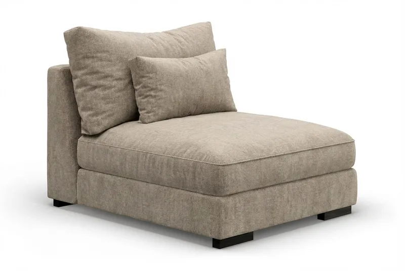 Dubai Mittmodul i Tyg Extra Djup - Beige/Grå - Möbler - Soffa - Modulsoffor - Mittmodul