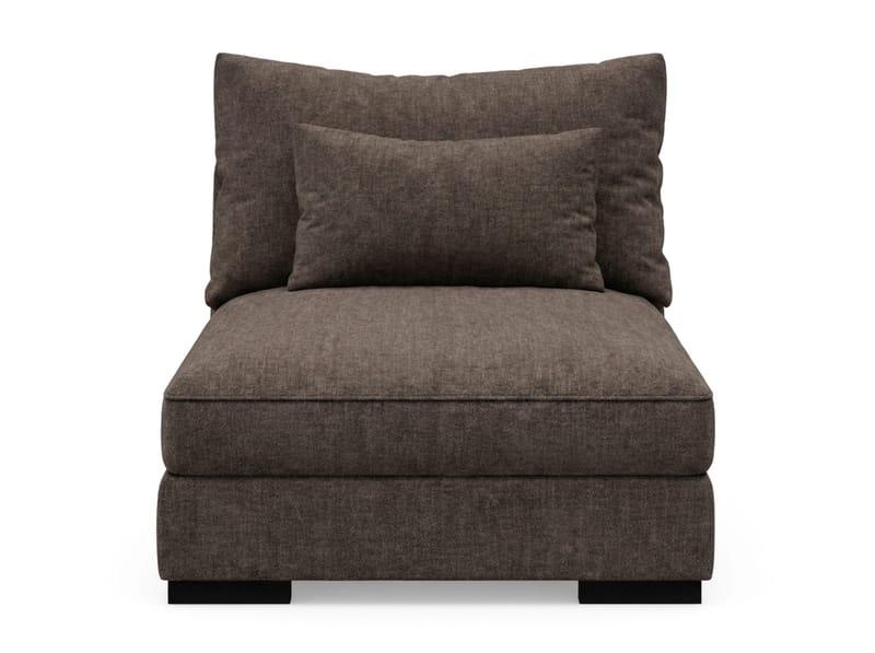 Dubai Mittmodul i Tyg Extra Djup - Mörkbrun - Möbler - Soffa - Modulsoffor - Mittmodul