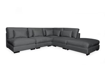 Dubai Schäslongsoffa Vänster Sammet - Mörkgrå - Möbler - Soffa - Modulsoffor - Komplett modulsoffa