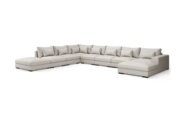 Dubai Stor U-modulsoffa Byggbar med Divan Höger Extra Djup - Ljus / Beige - Möbler - Soffa - Modulsoffor - Komplett modulsoffa