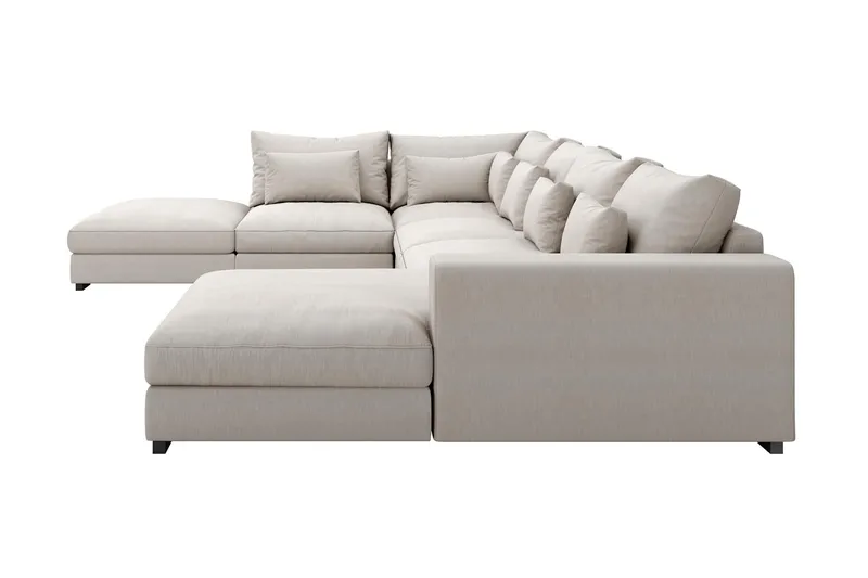 Dubai Stor U-modulsoffa med Divan Höger 432 cm Extra Djup - Beige - Möbler - Soffa - Modulsoffor - Komplett modulsoffa