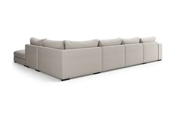 Dubai Stor U-modulsoffa med Divan Vänster 432 cm Extra Djup - Beige - Möbler - Soffa - Modulsoffor - Komplett modulsoffa