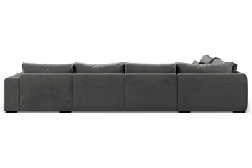 Dubai Stor U Soffa modul med Divan Höger Sammet Extra djup - Mörkgrå - Möbler - Soffa - Modulsoffor - Komplett modulsoffa