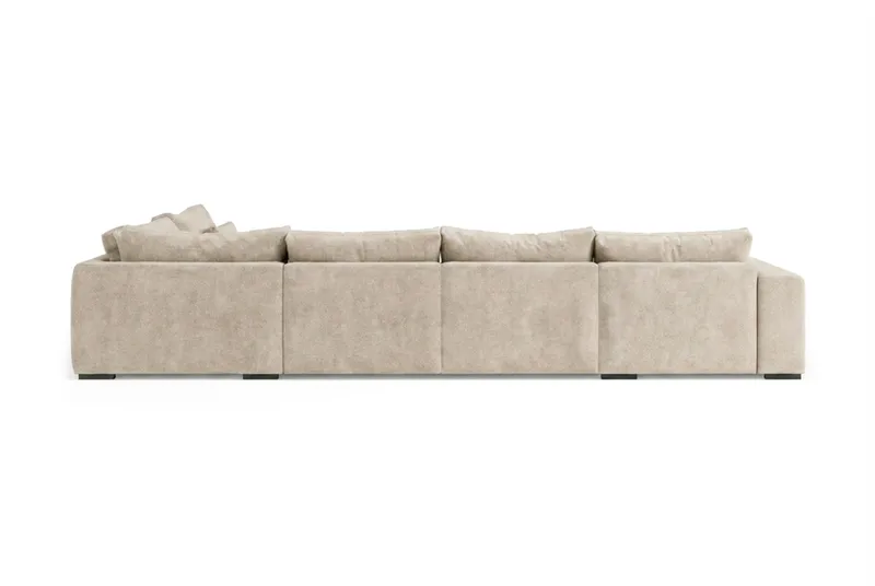 Dubai Stor U Soffa modul med Divan Vänster Extra djup - Beige - Möbler - Soffa - Modulsoffor - Komplett modulsoffa