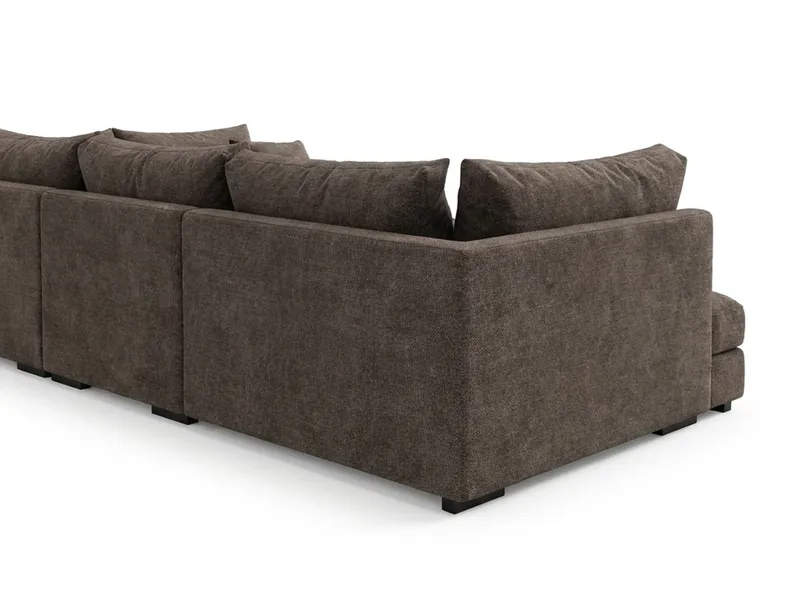 Dubai Stor U Soffa modul med Divan Vänster Extra djup - Mörkbrun - Möbler - Soffa - Modulsoffor - Komplett modulsoffa