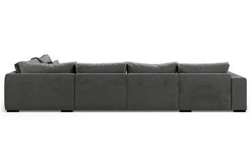 Dubai Stor U Soffa modul med Divan Vänster Sammet Extra djup - Mörkgrå - Möbler - Soffa - Modulsoffor - Komplett modulsoffa