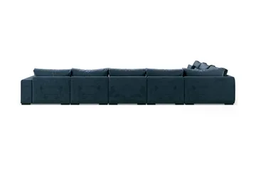 Dubai U-modulsoffa Large med Divan Höger Sammet Extra Djup - Blå - Möbler - Soffa - Modulsoffor - Komplett modulsoffa