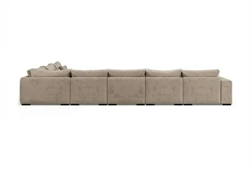Dubai U-modulsoffa Large med Divan Vänster Extra Djup i Chenille - Brun - Möbler - Soffa - Modulsoffor - Komplett modulsoffa