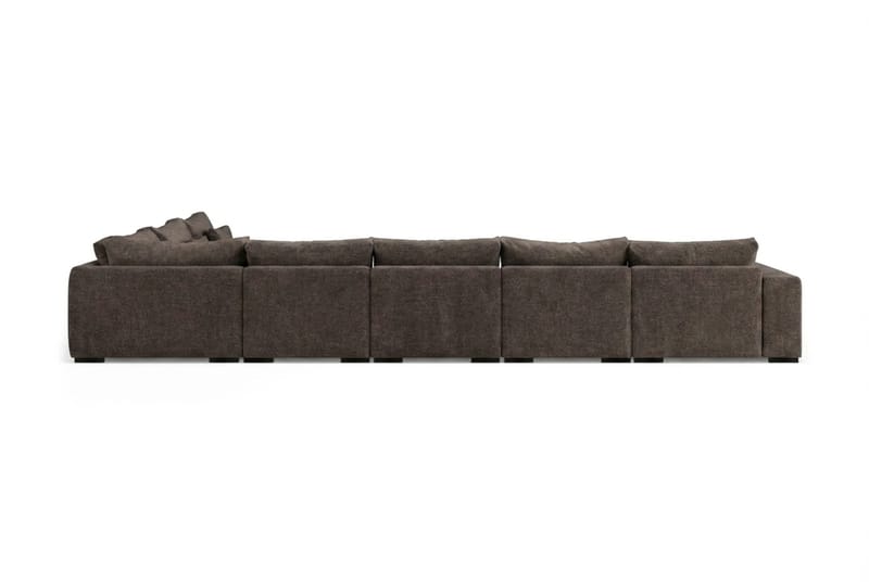 Dubai U-modulsoffa Large med Divan Vänster - Mörkbrun - Möbler - Soffa - Modulsoffor - Komplett modulsoffa