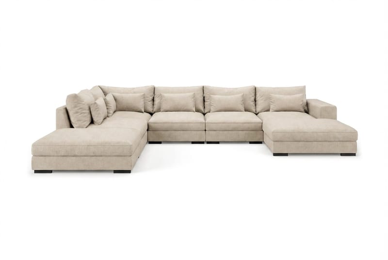 Dubai U-modulsoffa med Divan Höger - Beige - Möbler - Soffa - Modulsoffor - Komplett modulsoffa