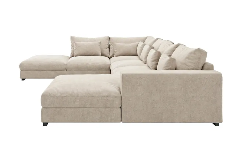 Dubai U-modulsoffa med Divan Höger Extra Djup - Beige - Möbler - Soffa - Modulsoffor - Komplett modulsoffa