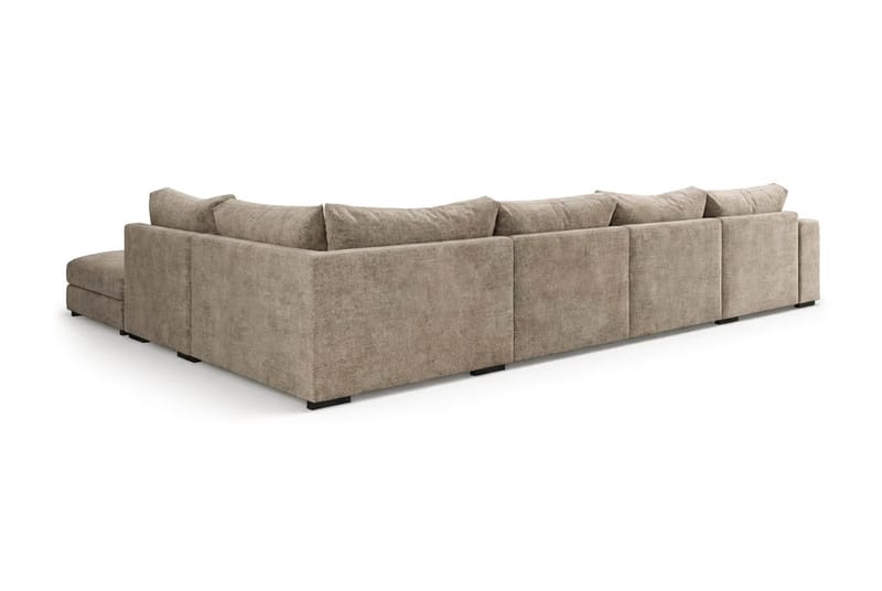 Dubai U-modulsoffa med Divan Höger Extra Djup i Chenille - Brun - Möbler - Soffa - Modulsoffor - Komplett modulsoffa