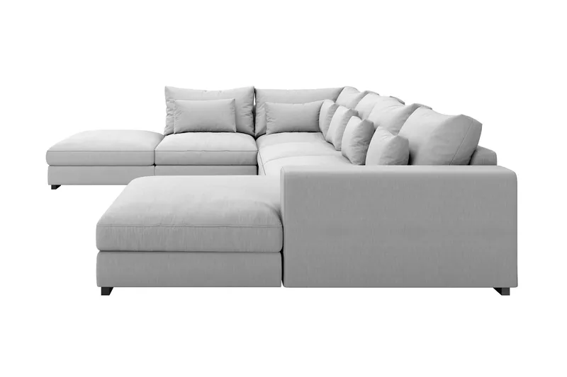 Dubai U-modulsoffa med Divan Höger Extra Djup - Ljusgrå - Möbler - Soffa - Modulsoffor - Komplett modulsoffa