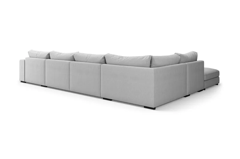 Dubai U-modulsoffa med Divan Höger Extra Djup - Ljusgrå - Möbler - Soffa - Modulsoffor - Komplett modulsoffa