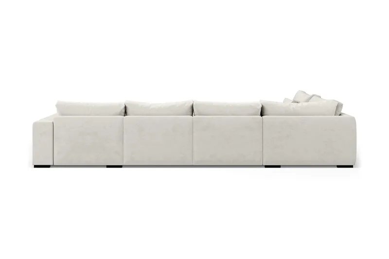 Dubai U-modulsoffa med Divan Höger Sammet Extra Djup - Vit - Möbler - Soffa - Modulsoffor - Komplett modulsoffa