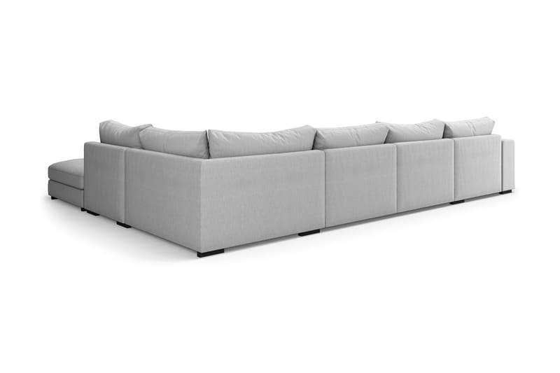 Dubai U-modulsoffa med Divan Vänster Extra Djup - Ljusgrå - Möbler - Soffa - Modulsoffor - Komplett modulsoffa
