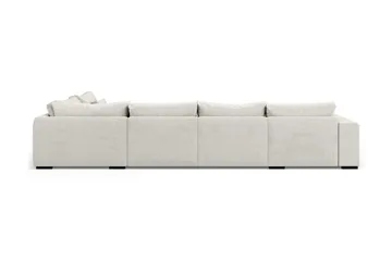 Dubai U-modulsoffa med Divan Vänster Sammet Extra Djup - Vit - Möbler - Soffa - Modulsoffor - Komplett modulsoffa