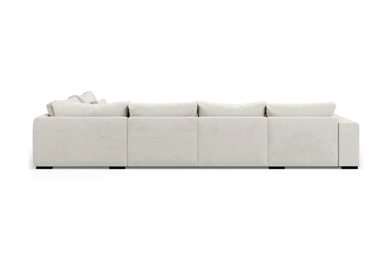 Dubai U-modulsoffa med Divan Vänster Sammet Extra Djup - Vit - Möbler - Soffa - Modulsoffor - Komplett modulsoffa