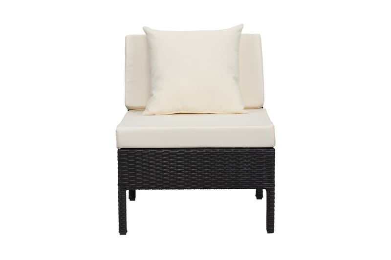 Elba Mittmodul Konstrotting - Svart/Vit - Utemöbler - Loungemöbler - Modulsoffa utomhus - Mittmodul utesoffa
