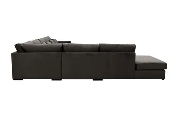 Grande Stor 7-sits U-Soffa med Divan Höger - Mörkgrå Sammet - Möbler - Soffa - Sammetssoffa