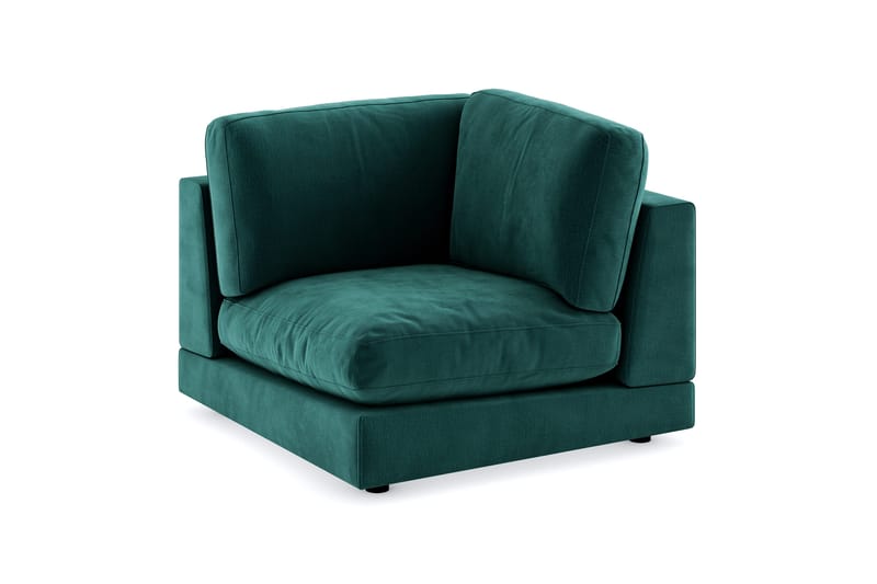 Arken 1-sits Hörnmodul i Sammet - Grön - Möbler - Soffa - Modulsoffor - Hörnmodul