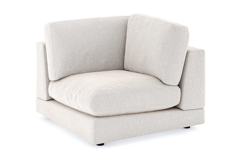 Arken 1-sits Hörnmodul i Sammet, Krämvit