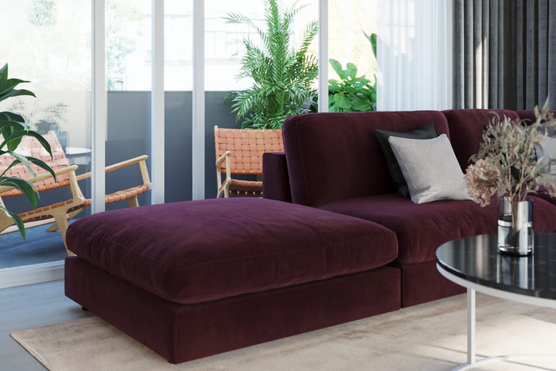 Arken 1-sits Hörnmodul i Sammet - Lila - Möbler - Soffa - Modulsoffor - Hörnmodul