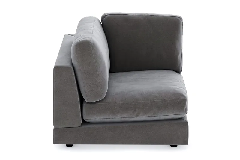 Arken 1-sits Hörnmodul i Sammet - Mörkgrå - Möbler - Soffa - Modulsoffor - Hörnmodul