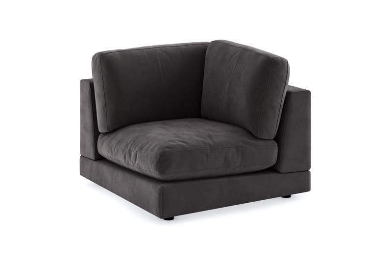 Arken 1-sits Hörnmodul i Sammet - Mörkgrå - Möbler - Soffa - Modulsoffor - Hörnmodul