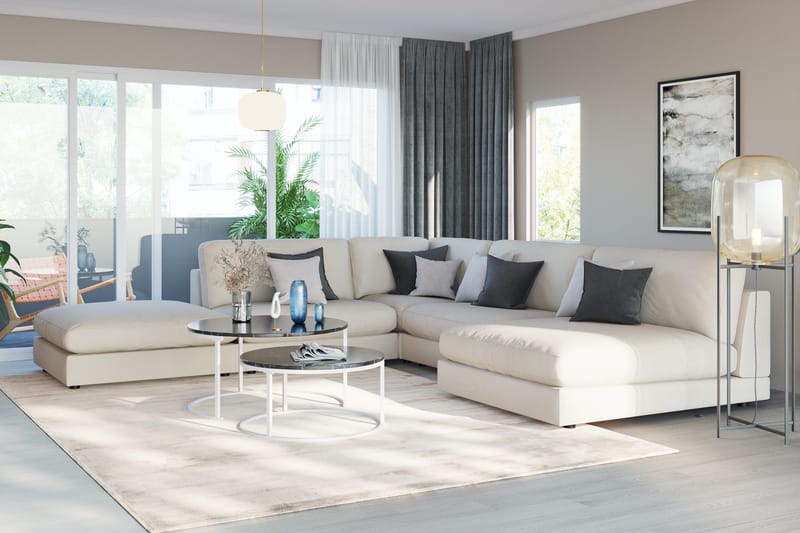 Arken 1-sits Hörnmodul i Tyg - Beige - Möbler - Soffa - Modulsoffor - Hörnmodul