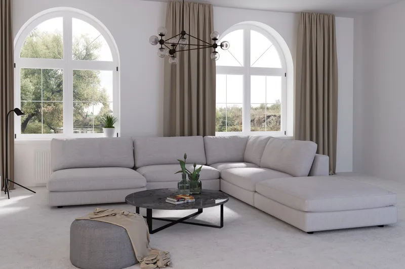 Arken 1-sits Hörnmodul i Tyg - Grå - Möbler - Soffa - Modulsoffor - Hörnmodul