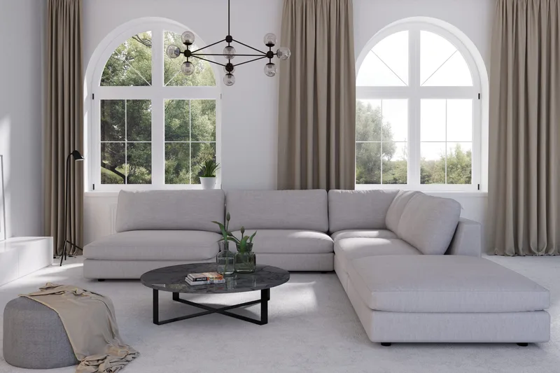 Arken 1-sits Hörnmodul i Tyg - Grå - Möbler - Soffa - Modulsoffor - Hörnmodul