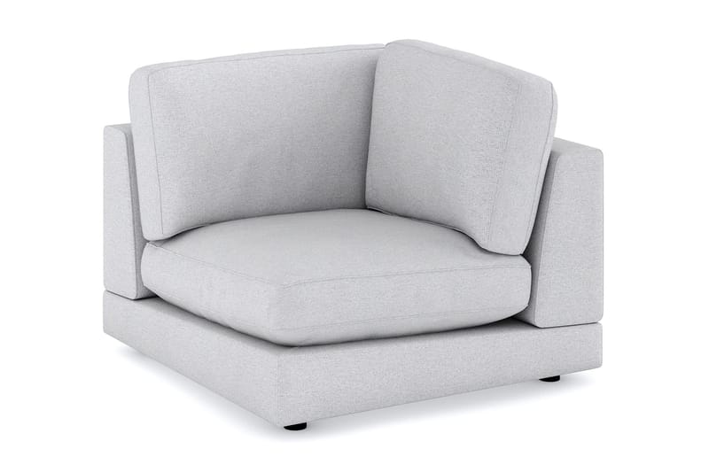 Arken 1-sits Hörnmodul i Tyg, Ljusgrå