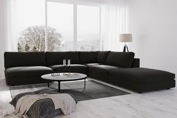 Arken 1-sits Hörnmodul i Tyg - Svart - Möbler - Soffa - Modulsoffor - Hörnmodul