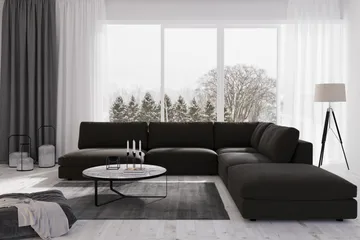 Arken 1-sits Hörnmodul i Tyg - Svart - Möbler - Soffa - Modulsoffor - Hörnmodul