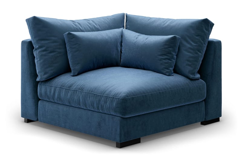Dubai Hörnmodul Sammet Extra Djup - Blå - Möbler - Soffa - Modulsoffor - Hörnmodul