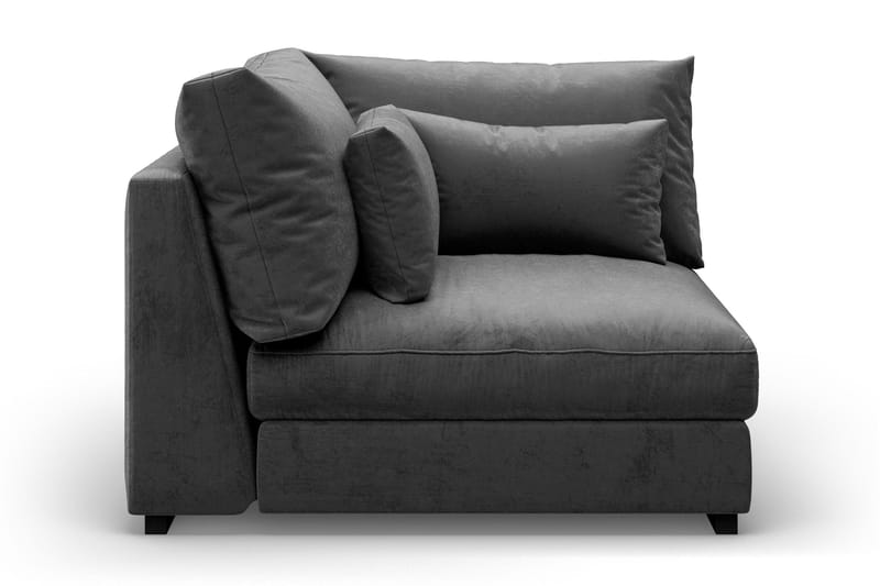 Dubai Hörnmodul Sammet Extra Djup - Mörkgrå - Möbler - Soffa - Modulsoffor - Hörnmodul