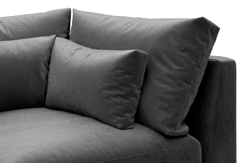 Dubai Hörnmodul Sammet - Mörkgrå - Möbler - Soffa - Modulsoffor - Hörnmodul