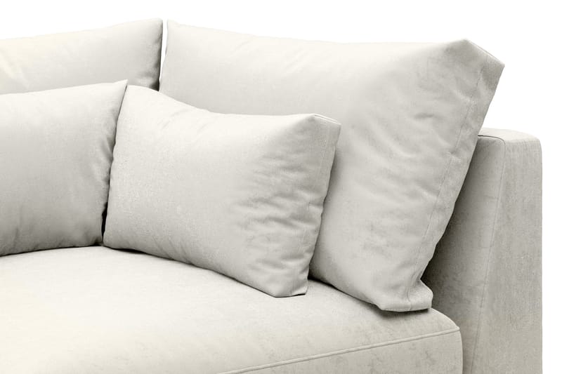 Dubai Hörnmodul Sammet - Vit - Möbler - Soffa - Modulsoffor - Hörnmodul