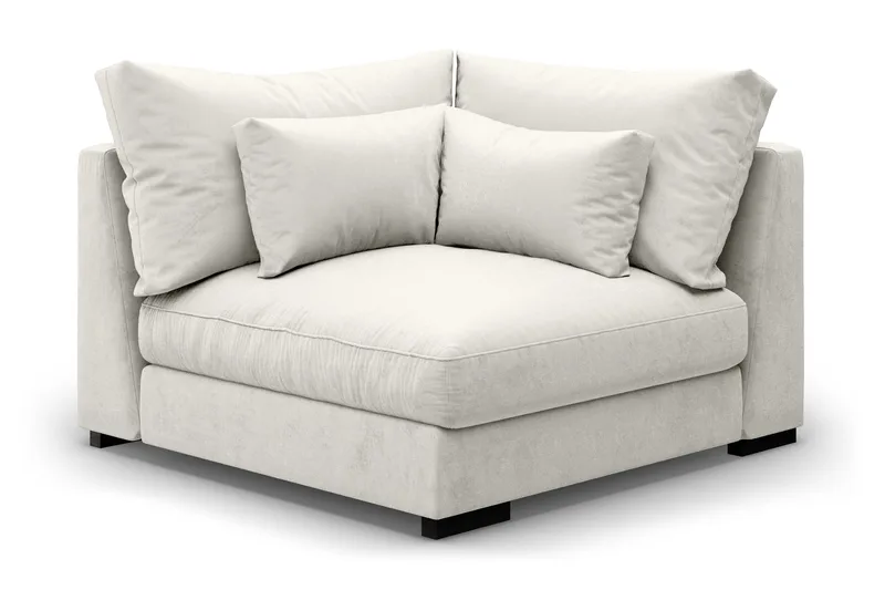 Dubai Hörnmodul Sammet - Vit - Möbler - Soffa - Modulsoffor - Hörnmodul