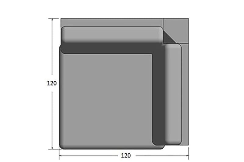 Dubai Hörnmodul Sammet - Vit - Möbler - Soffa - Modulsoffor - Hörnmodul