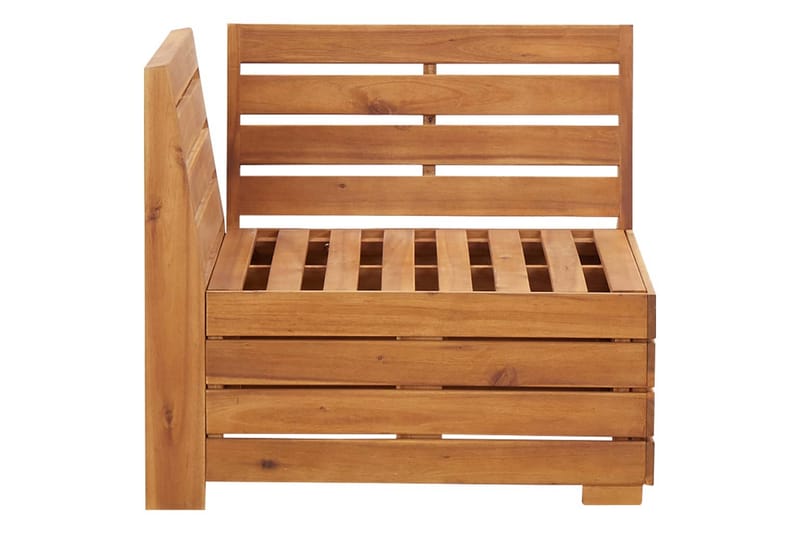 Hörnsits 1 st med dynor massiv akacia - Brun - Utemöbler - Loungemöbler - Modulsoffa utomhus - Hörnmodul utesoffa