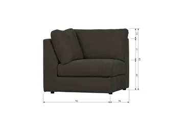 Kielstra Hörnmodul - Antracit - Möbler - Soffa - Modulsoffor - Hörnmodul