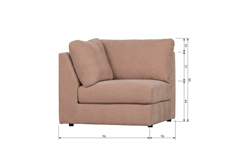 Kielstra Hörnmodul - Rosa - Möbler - Soffa - Modulsoffor - Hörnmodul