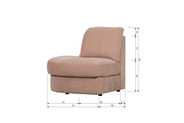 Kielstra Hörnmodul Vänster - Rosa - Möbler - Soffa - Modulsoffor - Hörnmodul