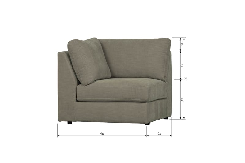 Kielstra Hörnmodul - Varmgrå - Möbler - Soffa - Modulsoffor - Hörnmodul