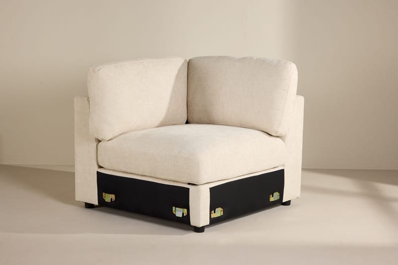 Hörnmodul Salerno i Tyg, Beige