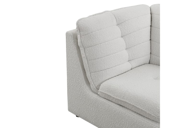 Vergara Hörnmodul - Vit/Svart Bouclé - Möbler - Soffa - Modulsoffor - Hörnmodul