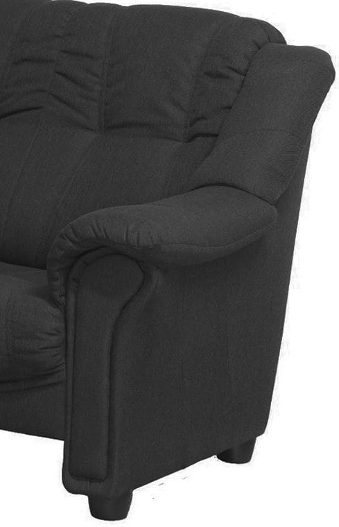 Hörnsoffa 5-sits svart tyg - Rom - Svart - Möbler - Soffa - Modulsoffor - Komplett modulsoffa