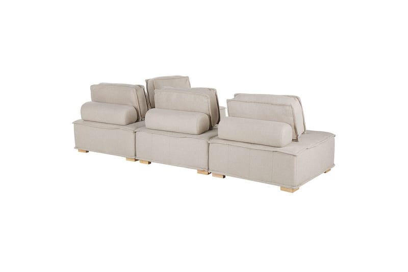 Hörnsoffa Tibro Beige/ljust trä - Beige/ljust trä - Möbler - Soffa - Modulsoffor - Hörnmodul